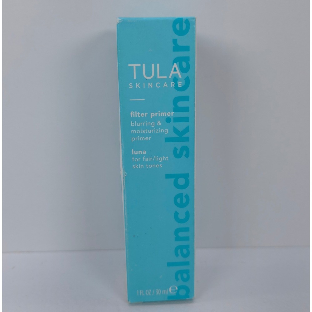 Tula Skincare Filter Primer Luna Blurring Moisturizing Fair Light 1oz 30ml NEW